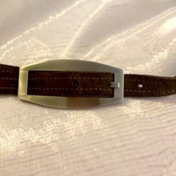 Made in🇨🇦Buffalo 💯% Crocodile Embossed Leather/Suede Belt - Picture 10 of 13